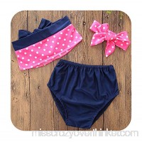 Tankini Wrap Chest Bow Dot Tops+Shorts Swimwear 3Pcs Swimsuit s Girls As Photo Show B07QFJQ9G4